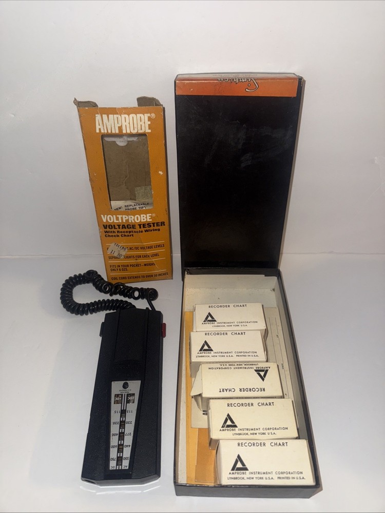 Amprobe Voltprobe Voltage Tester + 5 Recorder Charts