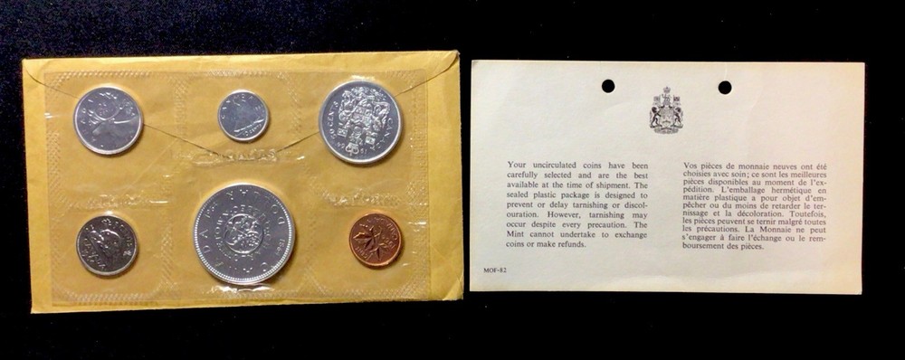 1964 Canada PL Set! COA And Enevelope! Silver! ENN Coins