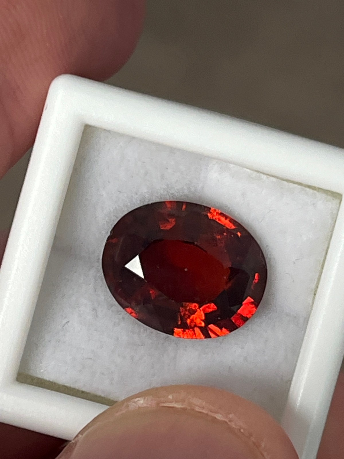 6.10ct Fire Orange Natural Sri Lanka Hessonite Garnet. **SI GRADE** READ