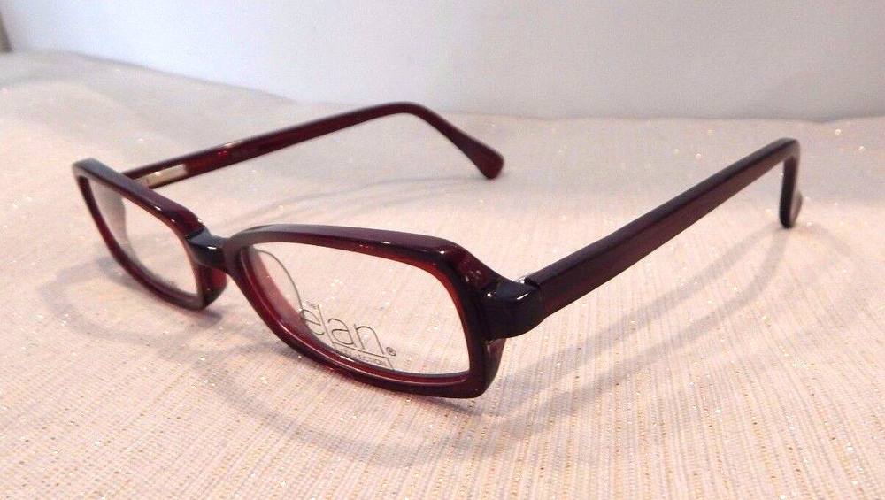 ELAN 9252 Ruby 50/18 Plastic Eyeglass Frame New Old Stock #216