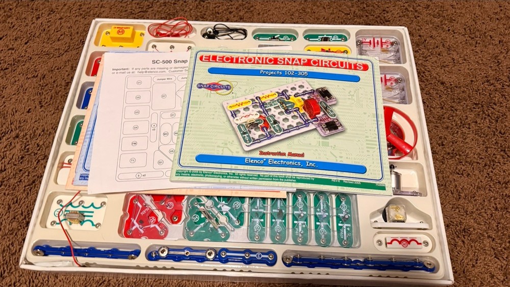 Snap Circuits Pro - SC-500 And Motion Detector Kit Used