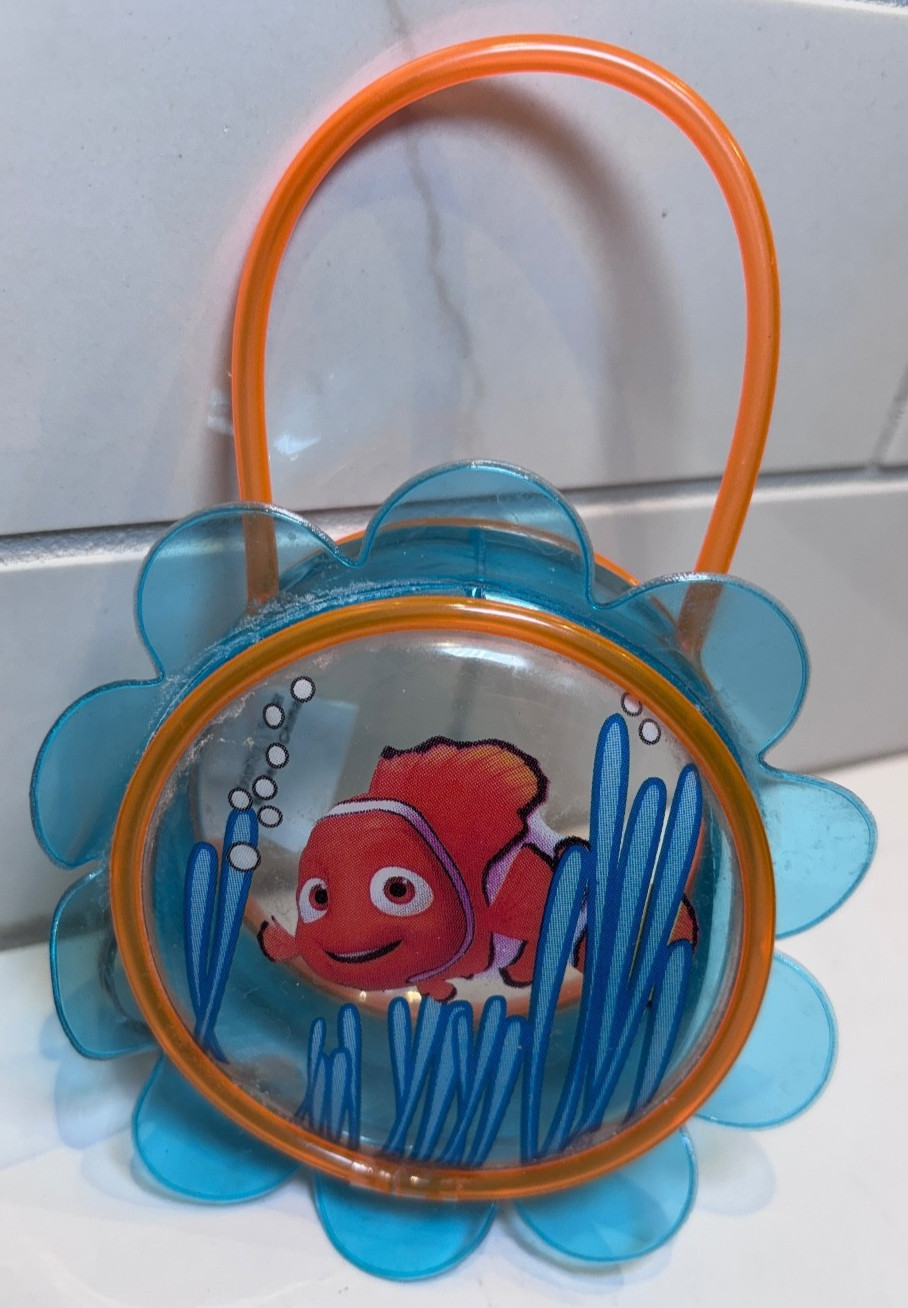 Disney Pixar Finding Nemo Clear Coin Purse Keychain Clip Flower Y2K Vintage RARE