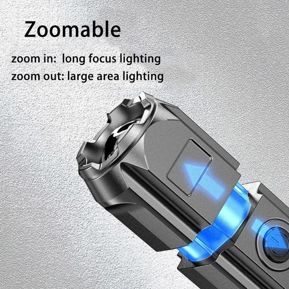Flashlight Powerful LED 100000 Lumen Torch Camping Light Tool Rechargeable USB