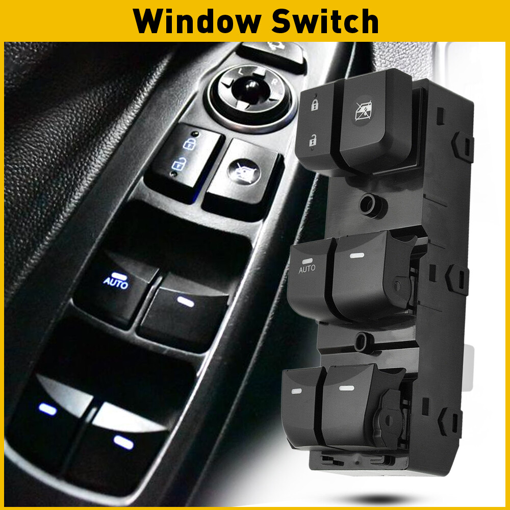 Left Driver Master Door Window Switch Black Auto For Hyundai Elantra 2014-2016