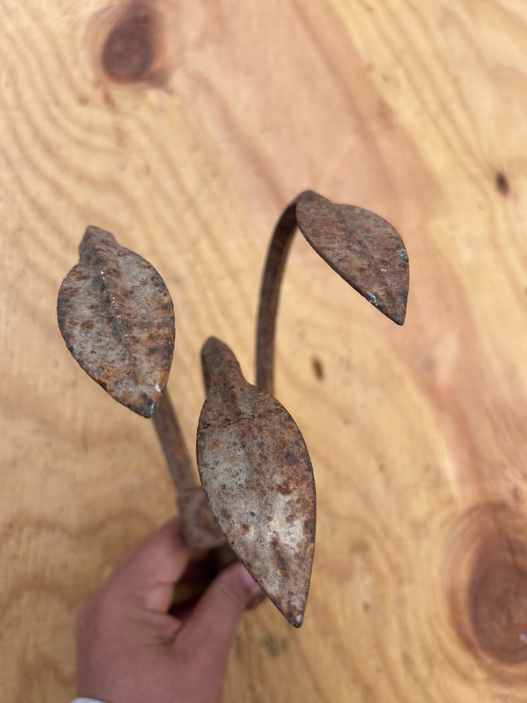 Cultivator Rake Head Rusty Rustic no handle Original Vintage Primitive Metal