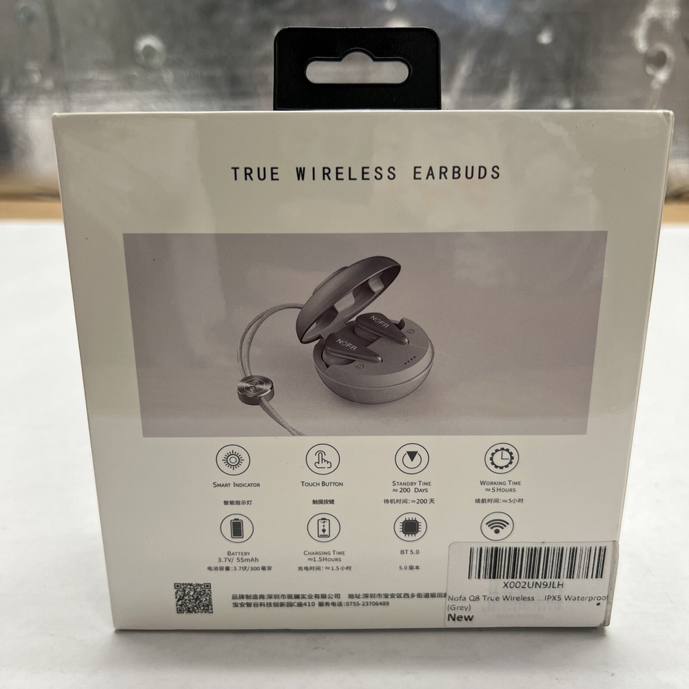 nofa Q8 true wireless bluetooth earphone silver
