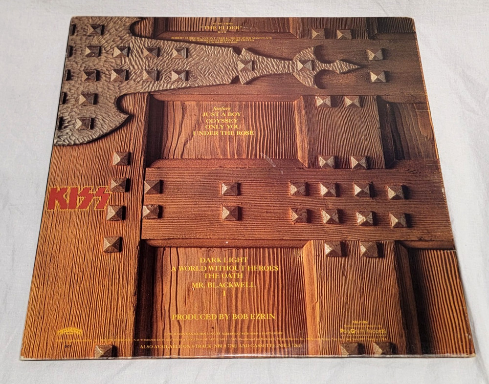 Kiss - signed vinyl record - Music From The Elder Soundtrack - 3 signatures Ace