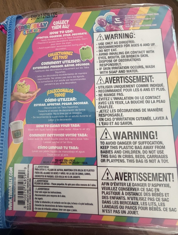 Jelly Squeezeables Taba Squish Squeeze NEW