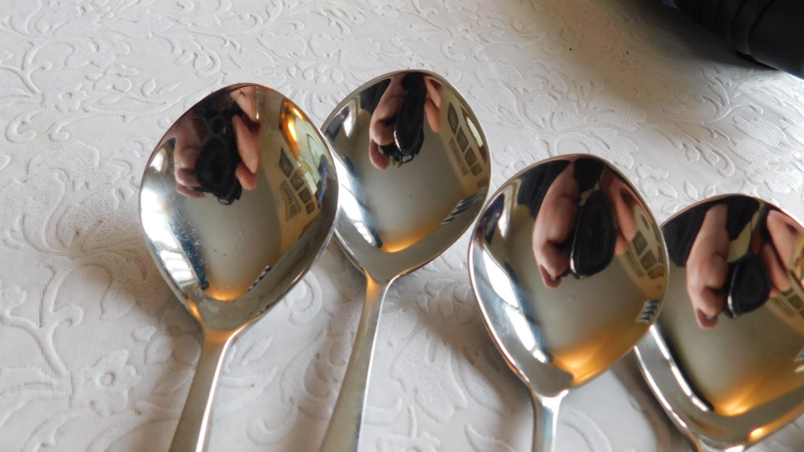 VINTAGE MID CENTURY LUNDTOFTE DENMARK TABLE SPOONS SIX - 6