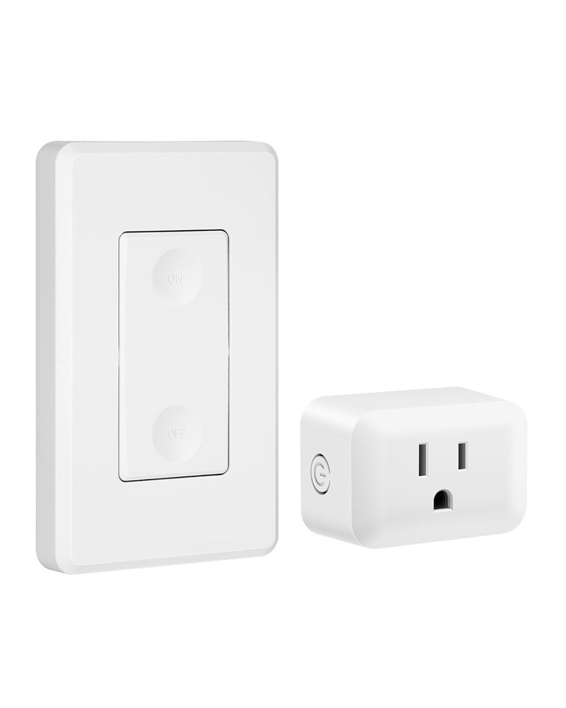 2 Pack Remote Control Outlet Plug, 15A Wireless Light Switch for Appliances