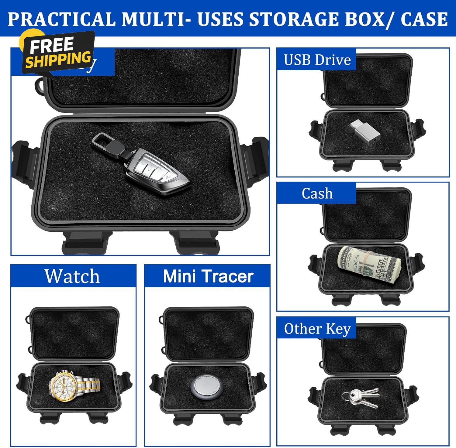 Magnetic Key Box, Magnetic Key Holder under Car, Hide a Key Magnetic Car