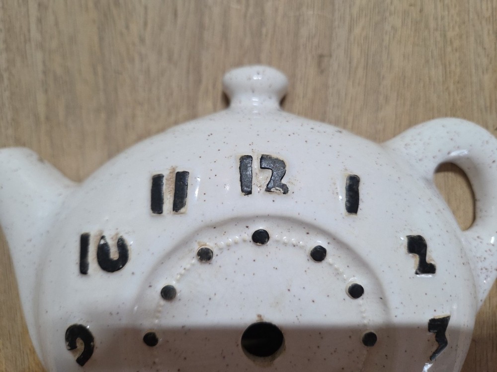 Tea\Coffee Pot Sessions Clock Ivory Ceramic: No Clock Restore Project A32