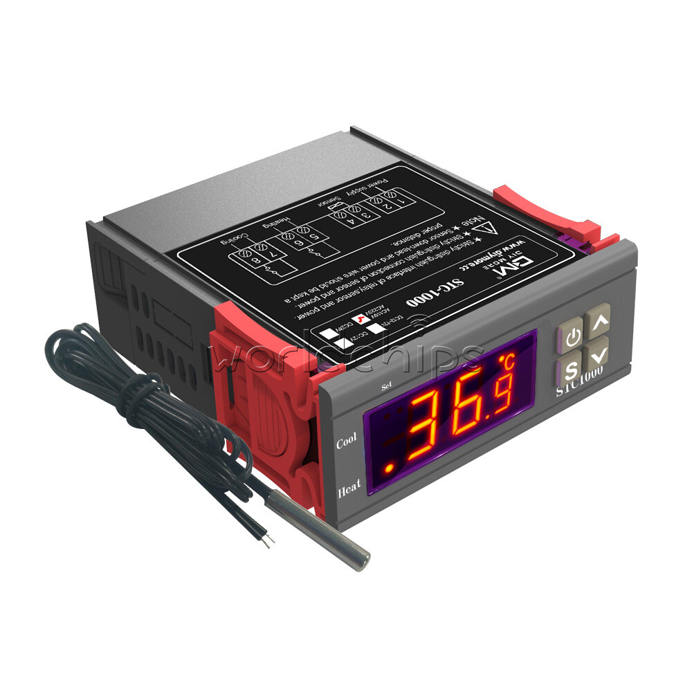 12/24/110/220V STC-1000 Digital Thermostat NTC Sensor Temperature Controller