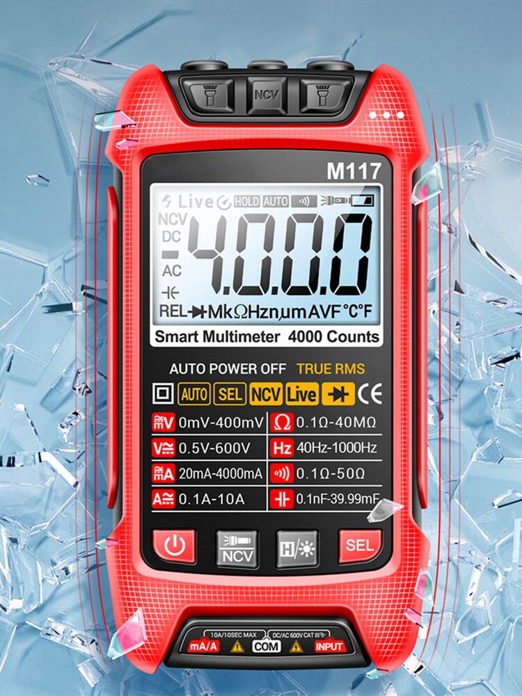 ANENG M117 Digital Multimeter NCV AC/DC Voltmeter Current 4000 Count True RMS