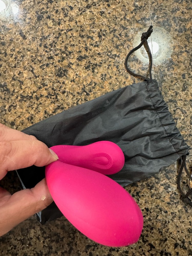 Dual Stimulating Vibrator Rechargeable USB Magnetic Remote-Controlled Pink