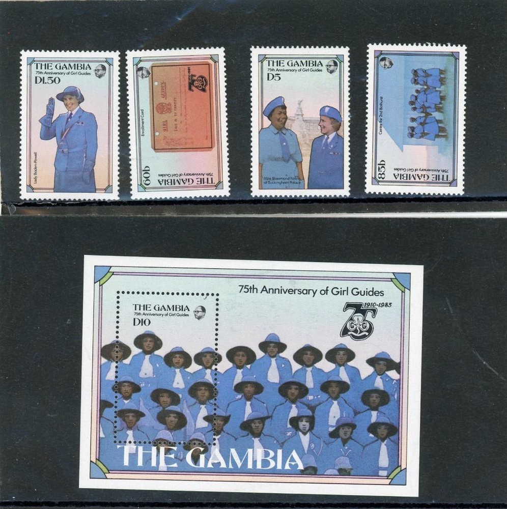 Gambia 198 Scouts Scott# 589-93 Mint LH