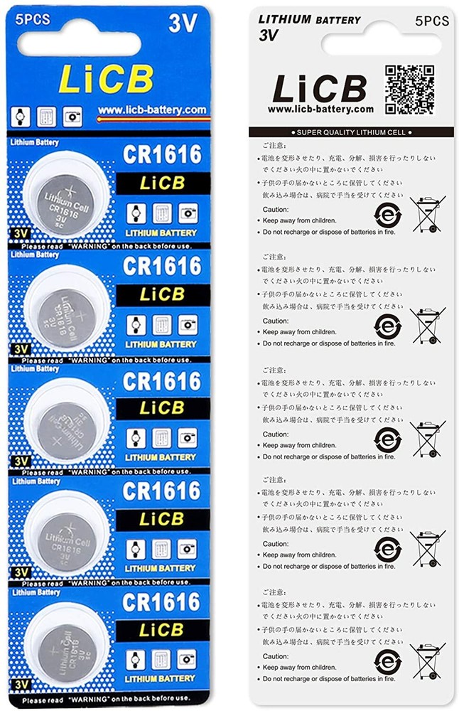 LiCB 10 Pack CR1616 3V Lithium Batteries