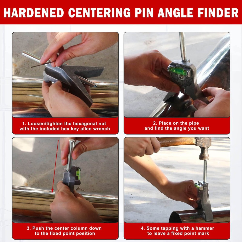 Pipe Center Finder Centering Head Tool Positioning Pipefitter Tool Pipe Marke JY