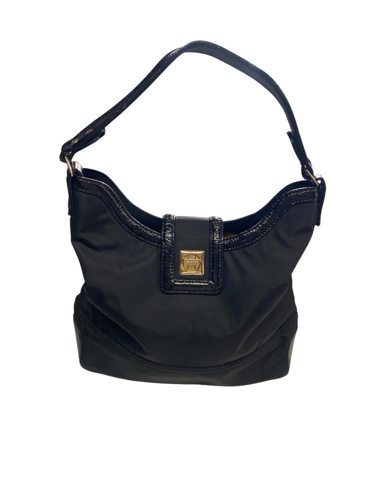 Kate Spade Black Handbag with Gold Turn Lock