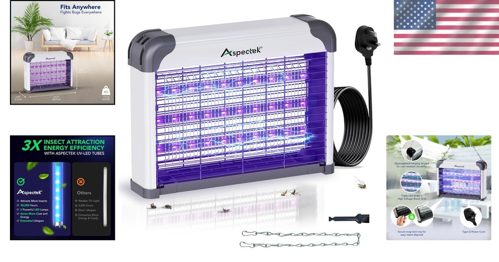 Energy-Efficient Indoor Bug Zapper with Dual-Wavelength Attraction Technology