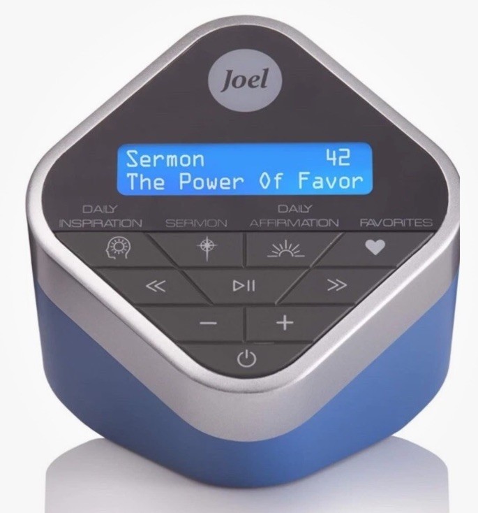Joel Osteen Inspiration Audio Cube With Sermons and Affirmations-BT Speaker