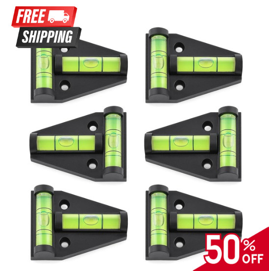 6Pcs T Type RV Levelers, Cross Check Levelers Bubble Levels for RVs, Camper