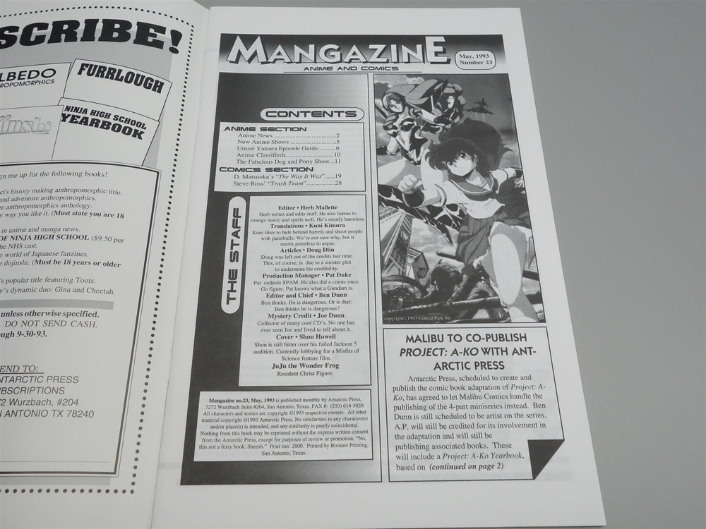 Mangazine (Antartic Press): Issue # 23