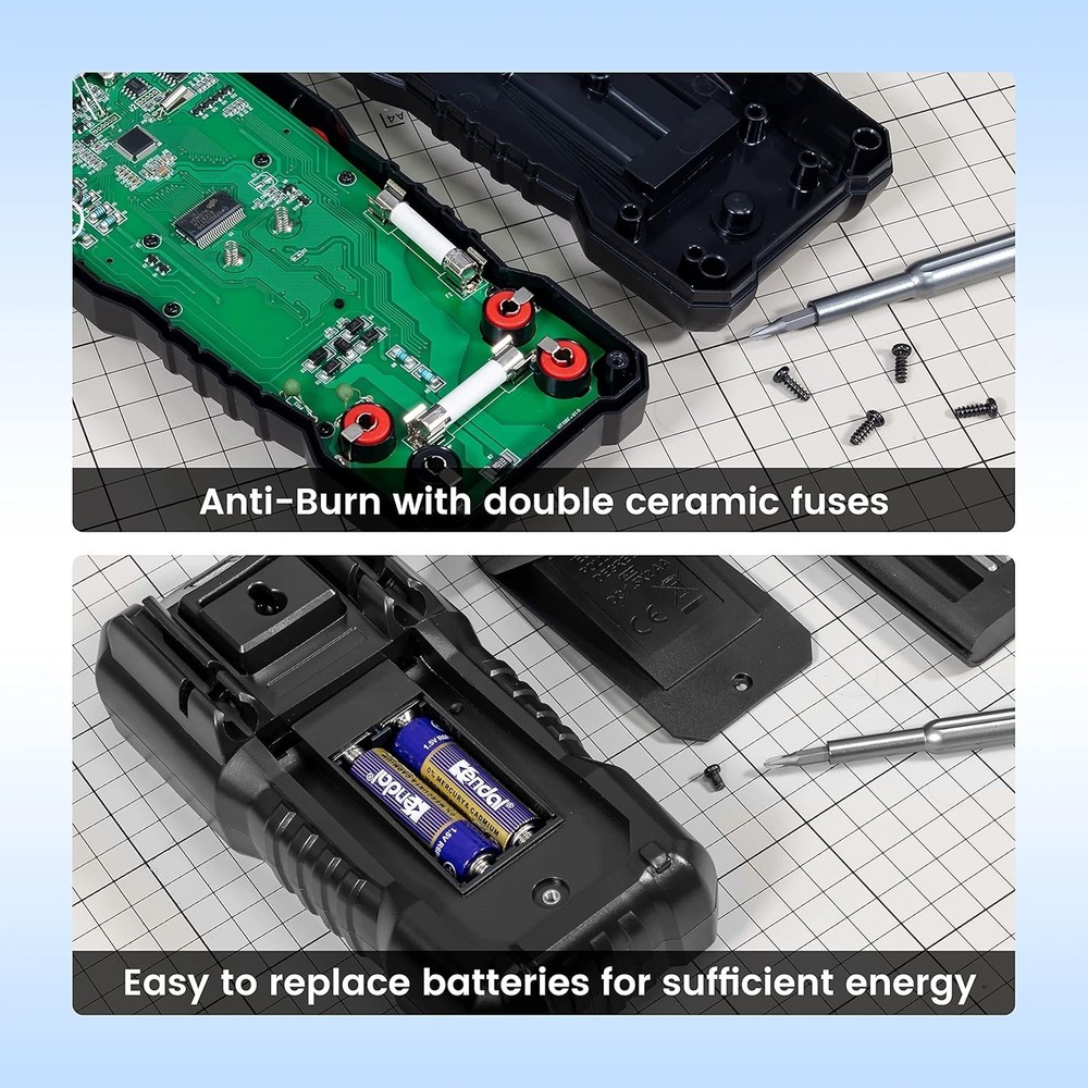 TRMS Digital Multimeter 20000 Counts - Auto-Ranging with Backlight & Case