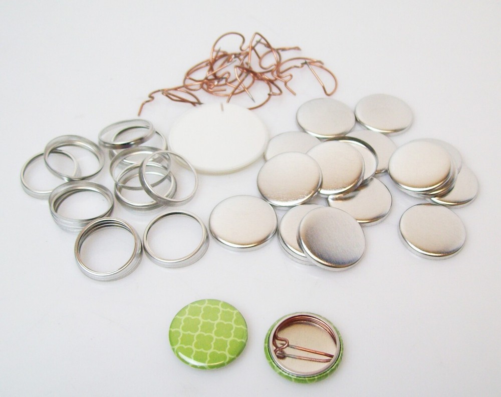 7/8" Button Making Kit - Button Machine, Button Boy Punch + 1000 pinback parts