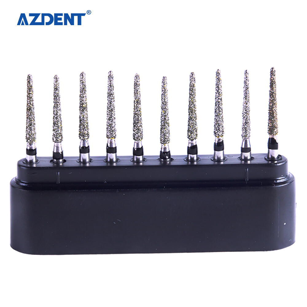 AZDENT Dental Super Coarse Diamond Burs Drills FG For High Speed Handpiece