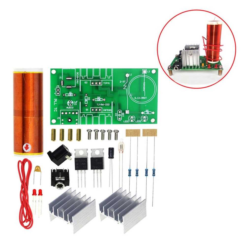 DIY 15W Mini Coil Music Audio Speaker Electronic Field Project Kit E