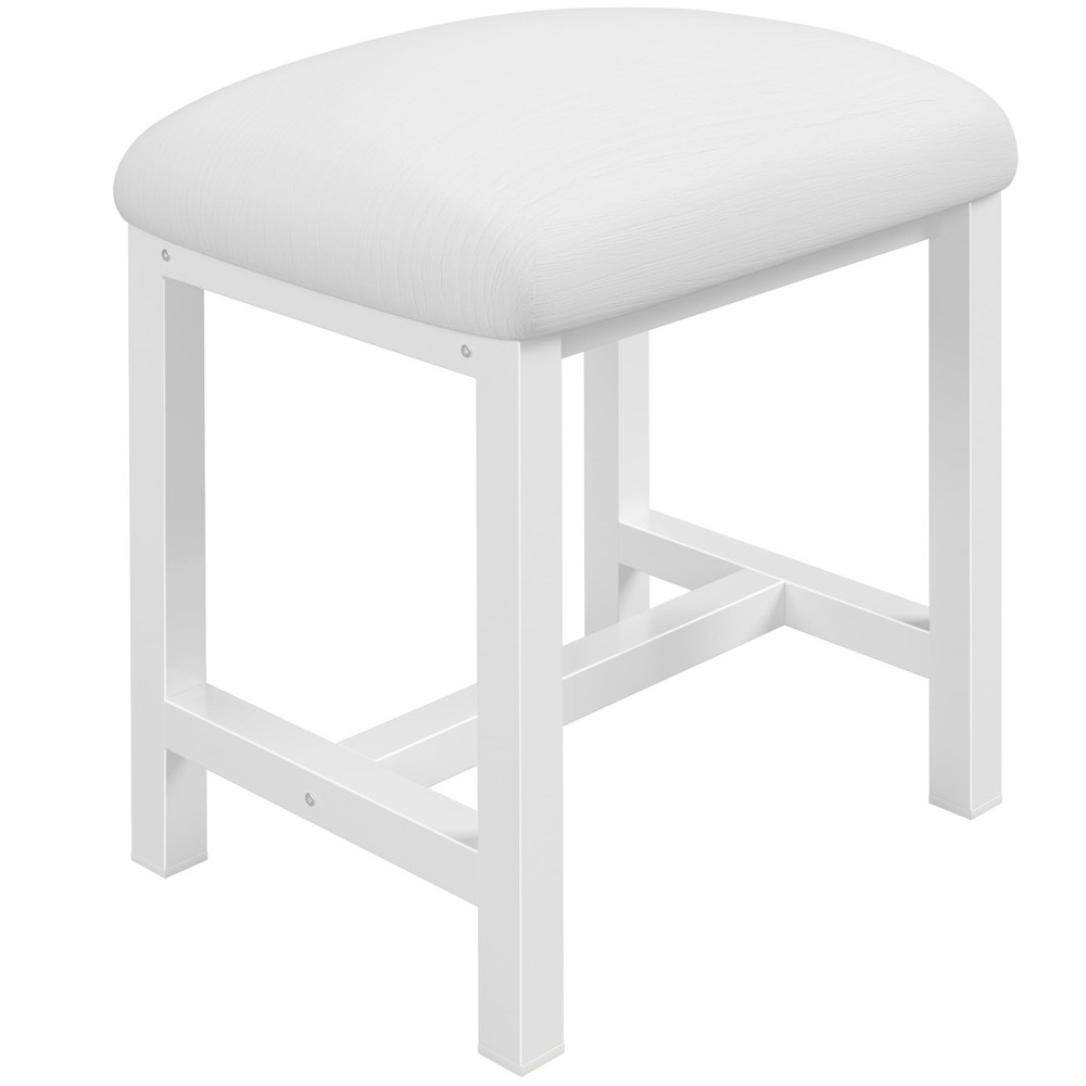 Small Vanity Stool Cute Vanity Stools with Cushion White Makeup Vanity Chair ...