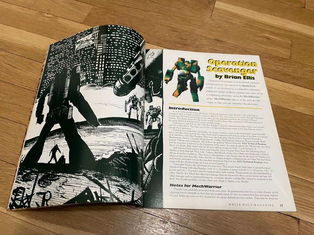 White Wolf Magazine 41 Runequest, Battletech