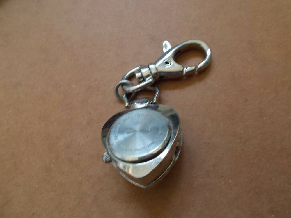 Turquoise and Silver Hinged Heart Key Ring Watch