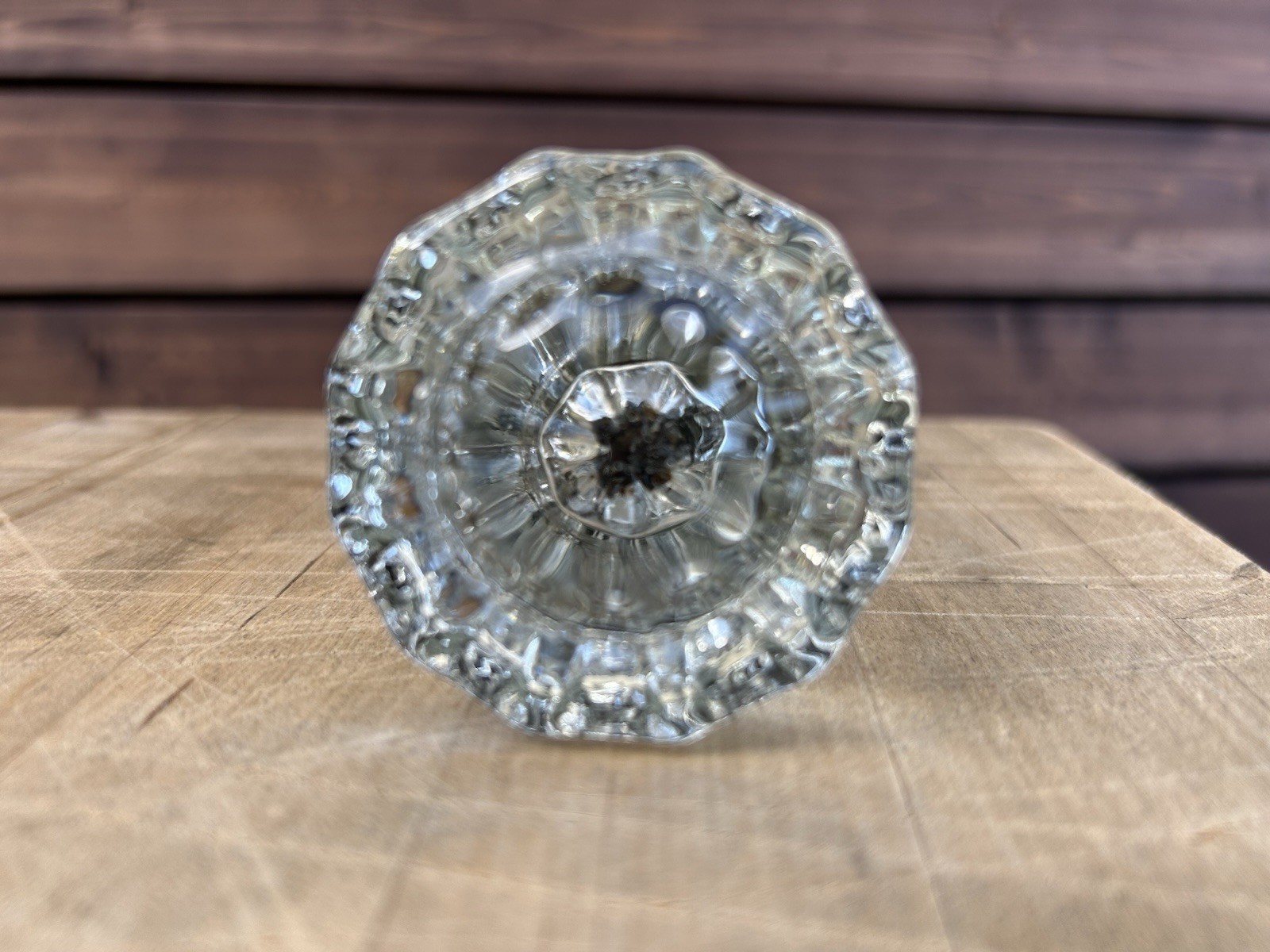 Vintage Brass Glass Door Knob w/bonus similar Matching Knob