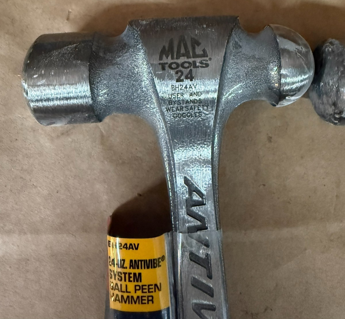 MAC TOOLS SET OF 4 BALL PEEN ANTIVIBE HAMMERS 24,16,12 & 3