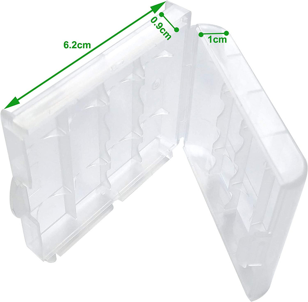 Battery Storage Case for AA/AAA, Battery Holder Box (6Pack Clear)