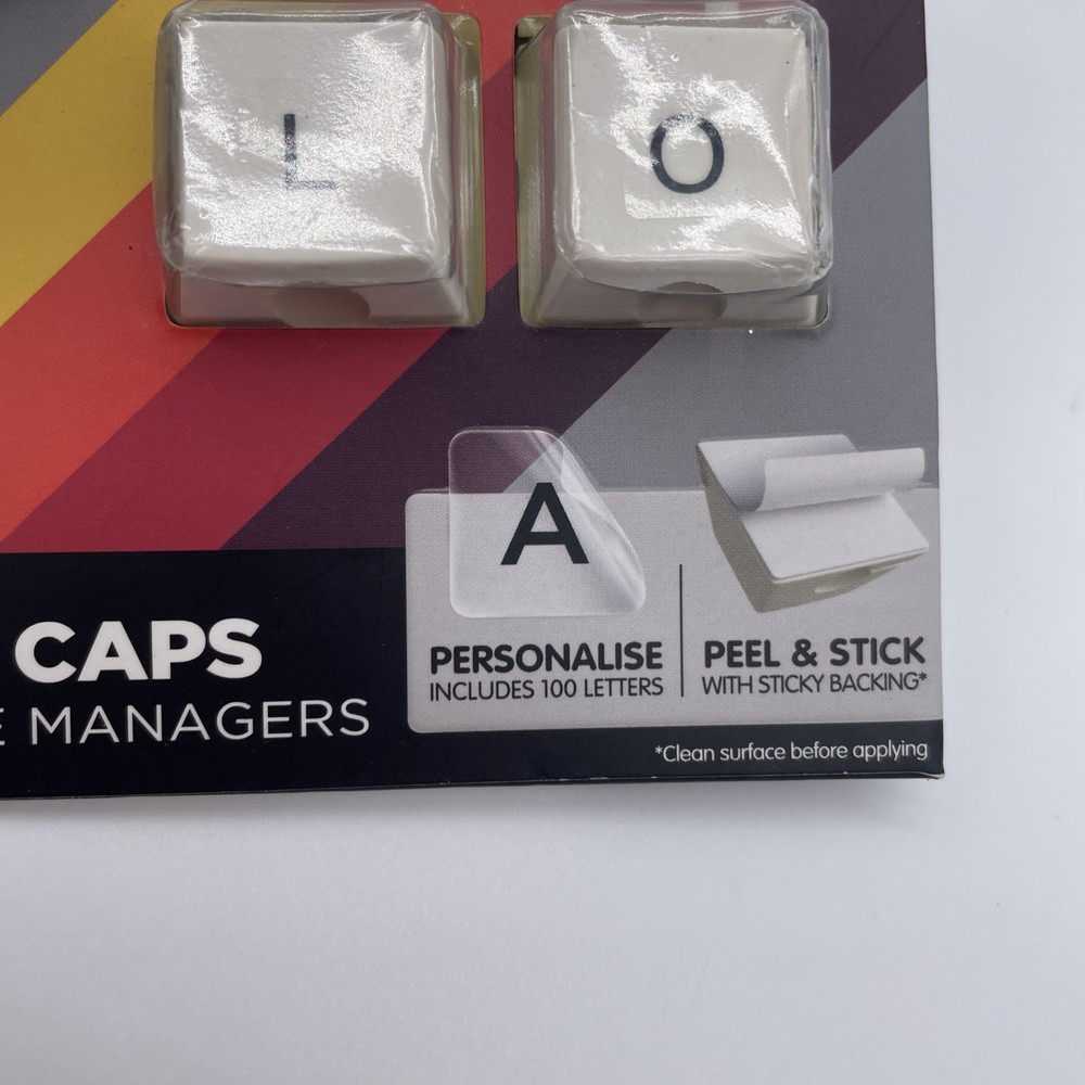 Mustard White Key Caps Cable Management 5 Pack Interchangeable Letters