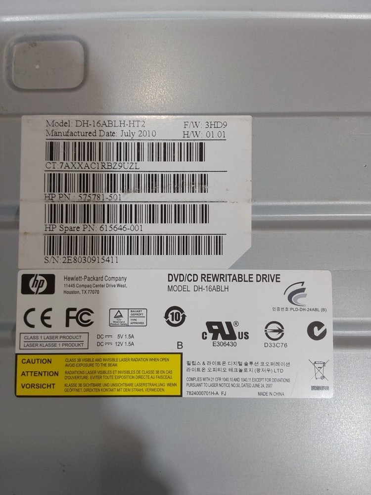 HP DH-16ABLH DVD/CD Rewritable Drive