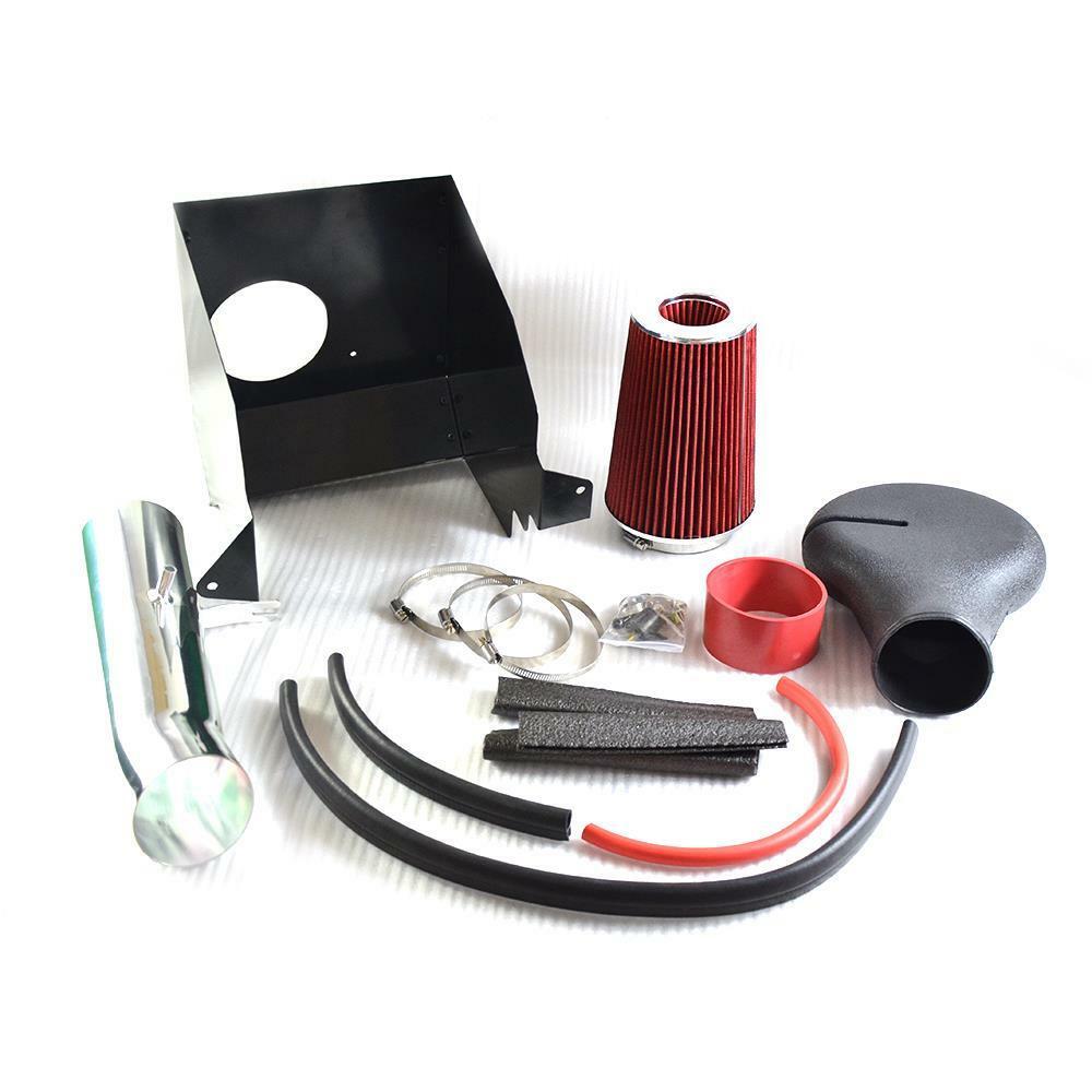 Cold Air Intake 4Inch 94-01 5.2/5.9L Heat Shield + Filter for Dodge Ram 1500 Red