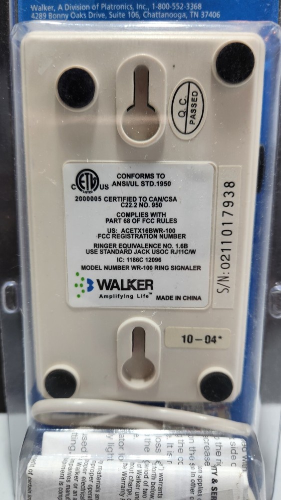 Walker Ameriphone WR100 New