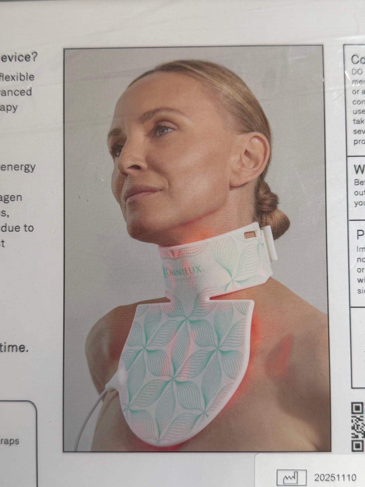 Omnilux Contour Neck & Decollete Lines Wrinkles Natural Red Light Therapy Device