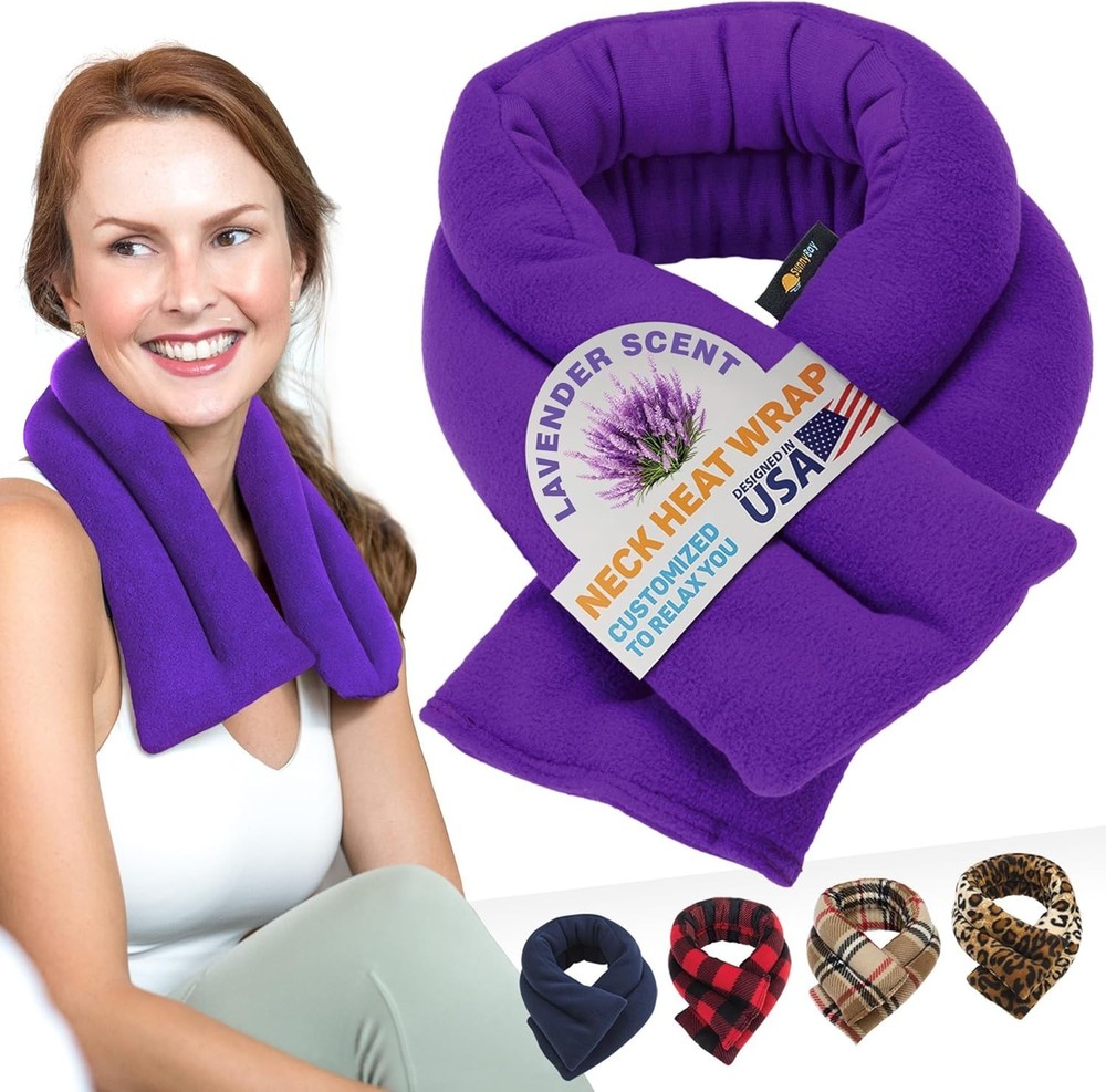 Lavender Aromatherapy Microwavable Heating Pad for Neck & Shoulder Relief