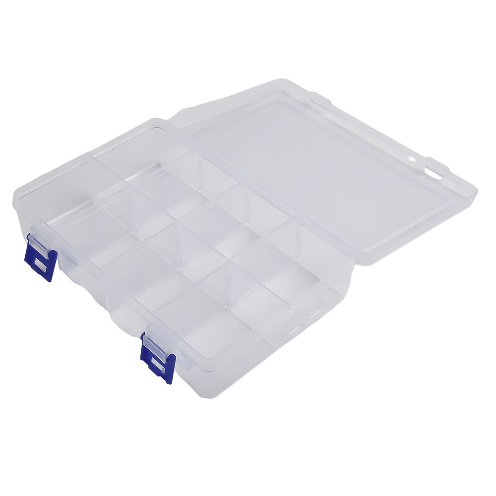 Bead Earring Storage Box Container Adjustable Compartment Display Organizer