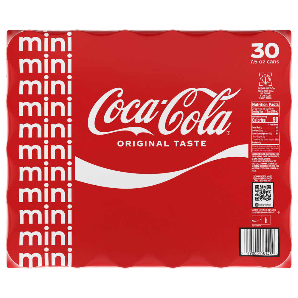 Coca-Cola Mini, 7.5 Fl Oz, 30-Count