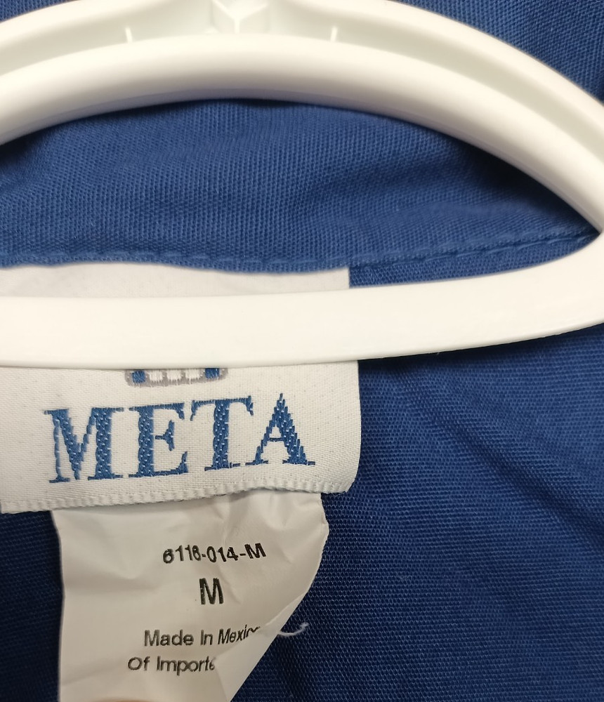 Unisex Meta Lab Coat Blue Size Medium