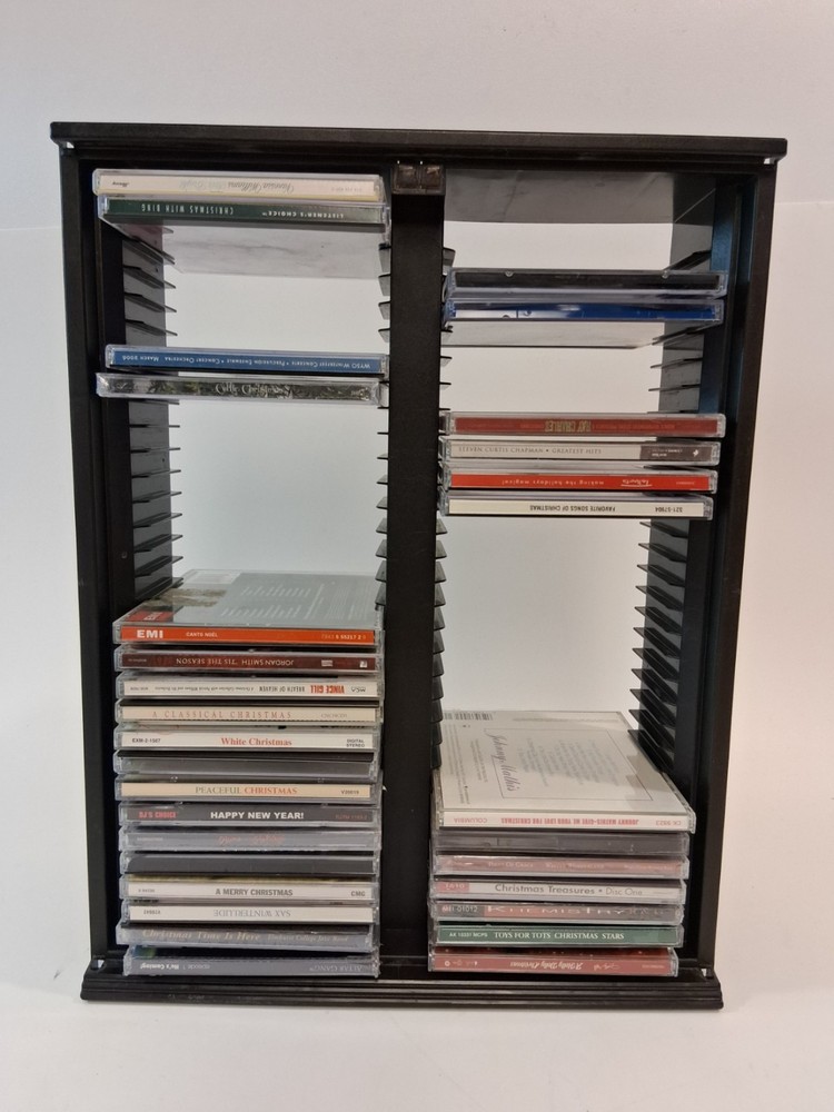 CD 60 Compact Disc Storage Holder Black Plastic PLEASE READ DECRIPTION
