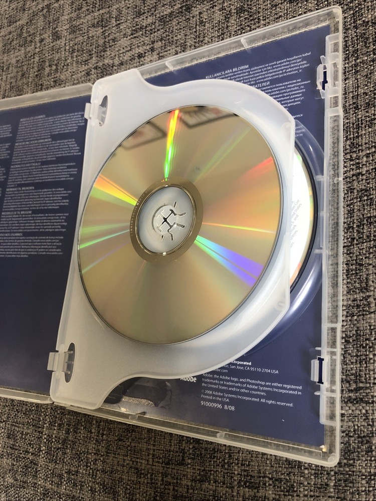 Adobe Photoshop CS4 Extended For Windows Retail Version 2 Disc w/ Serial Number