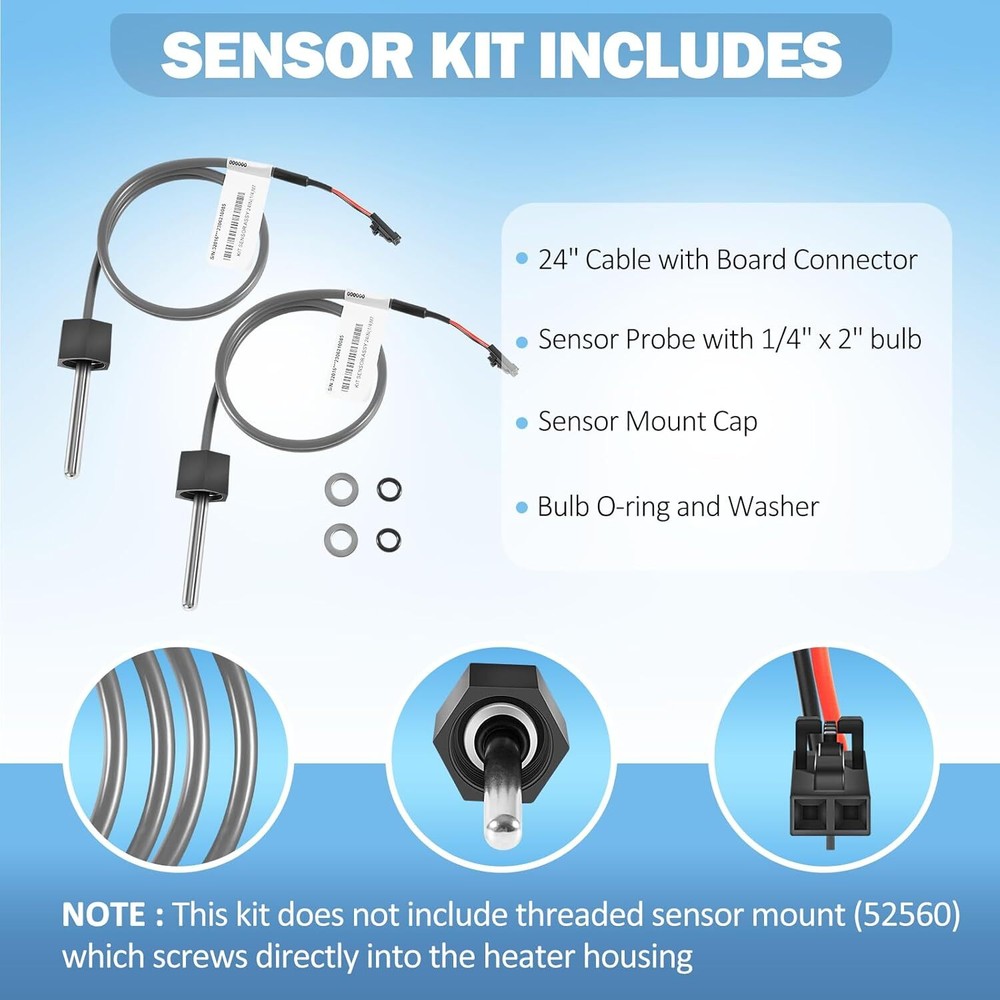 2-Pack Temp/Hi Limit Sensor Assembly for Balboa M7/LE/Value Spa Heater M7 System