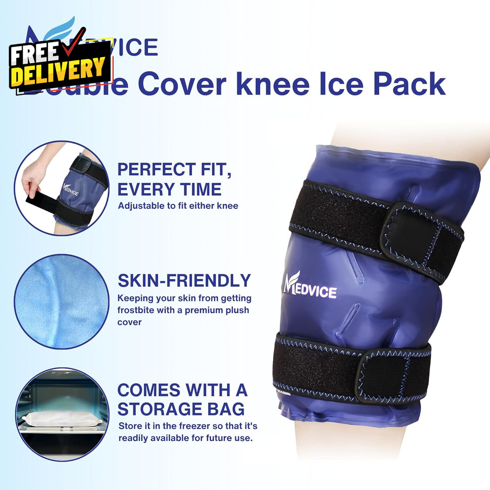 Ice Pack with Cold Compression for Knee Pain Relief Swelling Knee Replacement